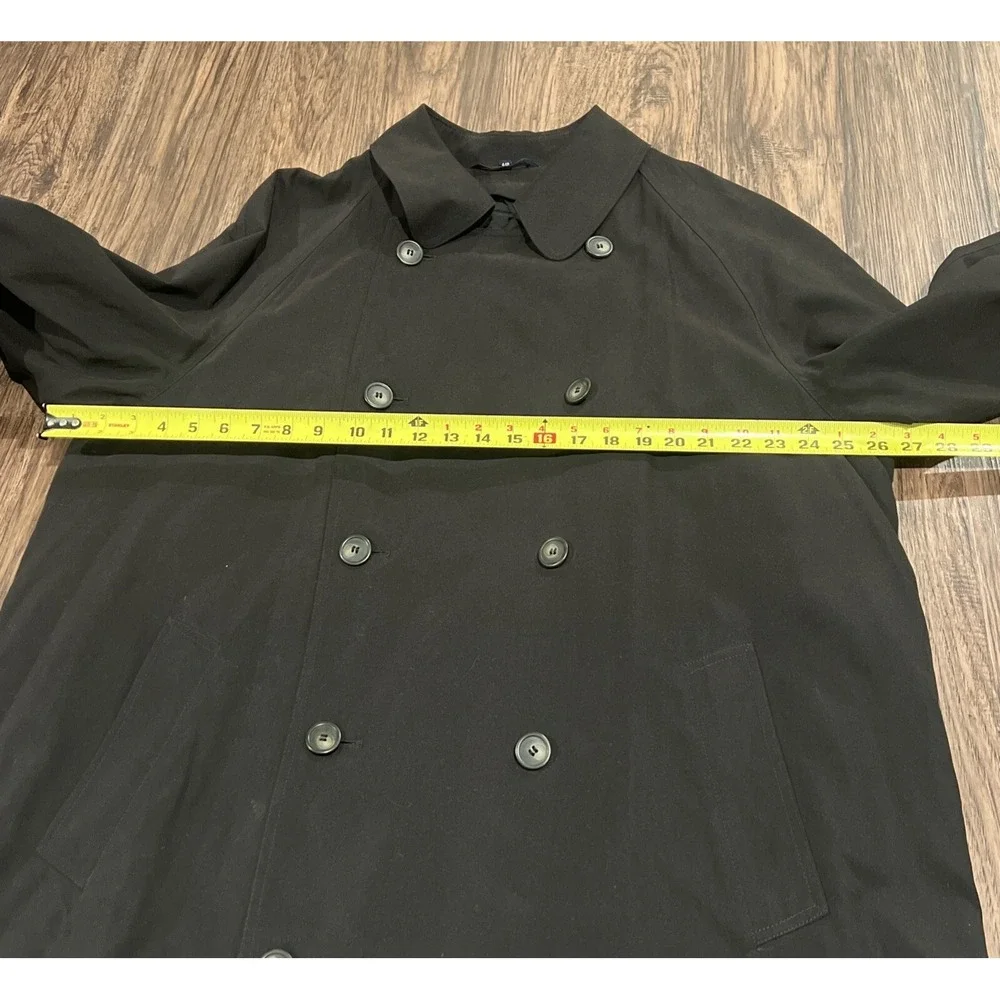 Ralph Lauren men's size 44R Long coat Black Removable liner Without Belt